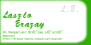 laszlo brazay business card